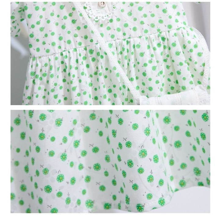 Bé Gái Tươi Đầm Mùa Hè Mới Thời Trang Bé Gái Tay Ngắn Họa Tiết Hoa Đầm Công Chúa Váy Trẻ Em