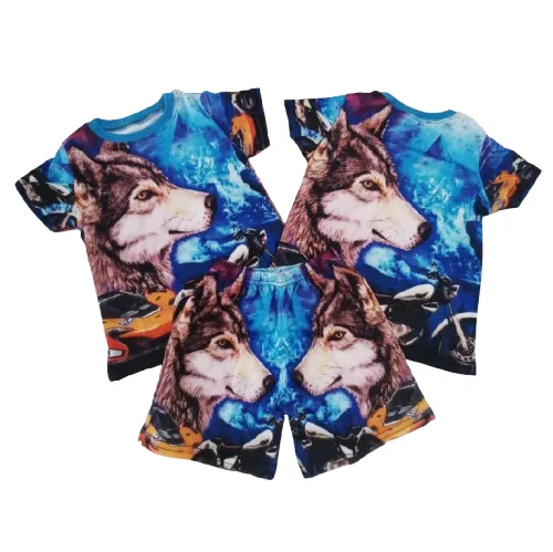 [HCM]Đồ bộ cho bé thun lạnh họa tiết động vật in 3D sắc nét