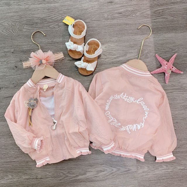 Áo khoác gió tiểu thư sắc hồng nhạt Minnie 1992