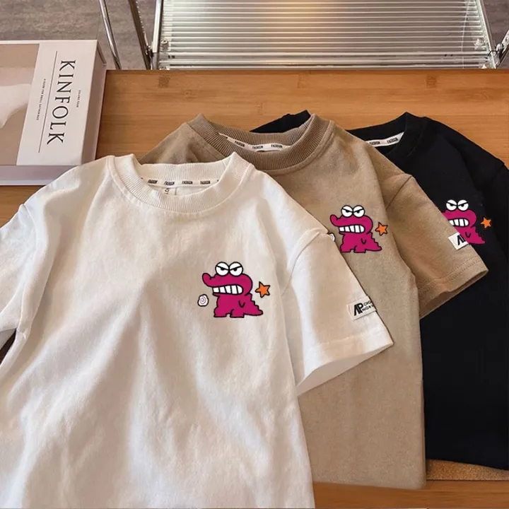 Áo Thun In Hình Khủng Long Phong Cách Dành Cho Bé Trai Cotton