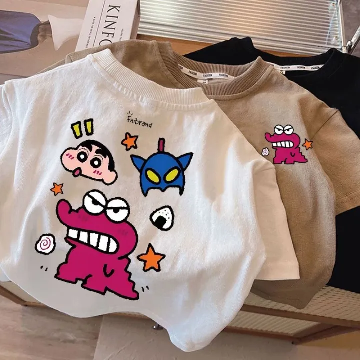 Áo Thun In Hình Khủng Long Phong Cách Dành Cho Bé Trai Cotton