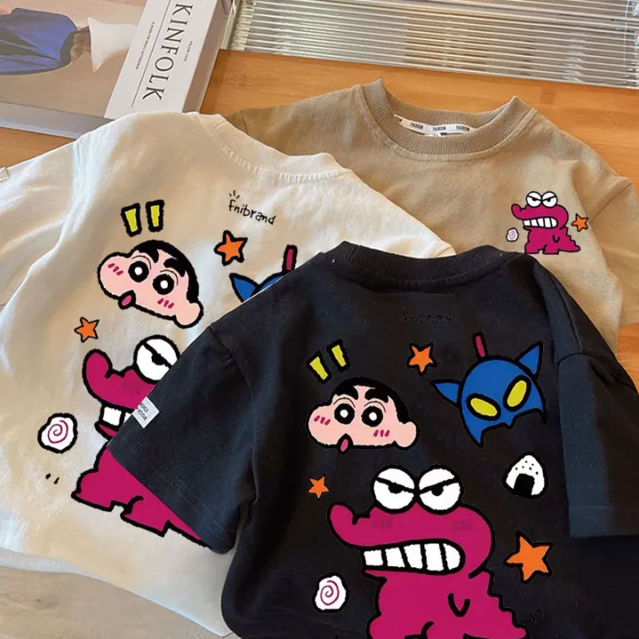 Áo Thun In Hình Khủng Long Phong Cách Dành Cho Bé Trai Cotton