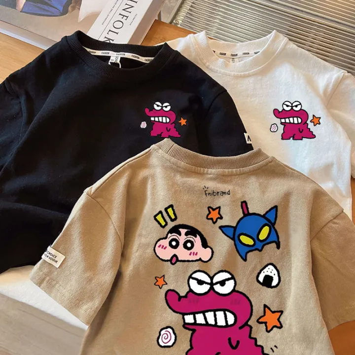 Áo Thun In Hình Khủng Long Phong Cách Dành Cho Bé Trai Cotton