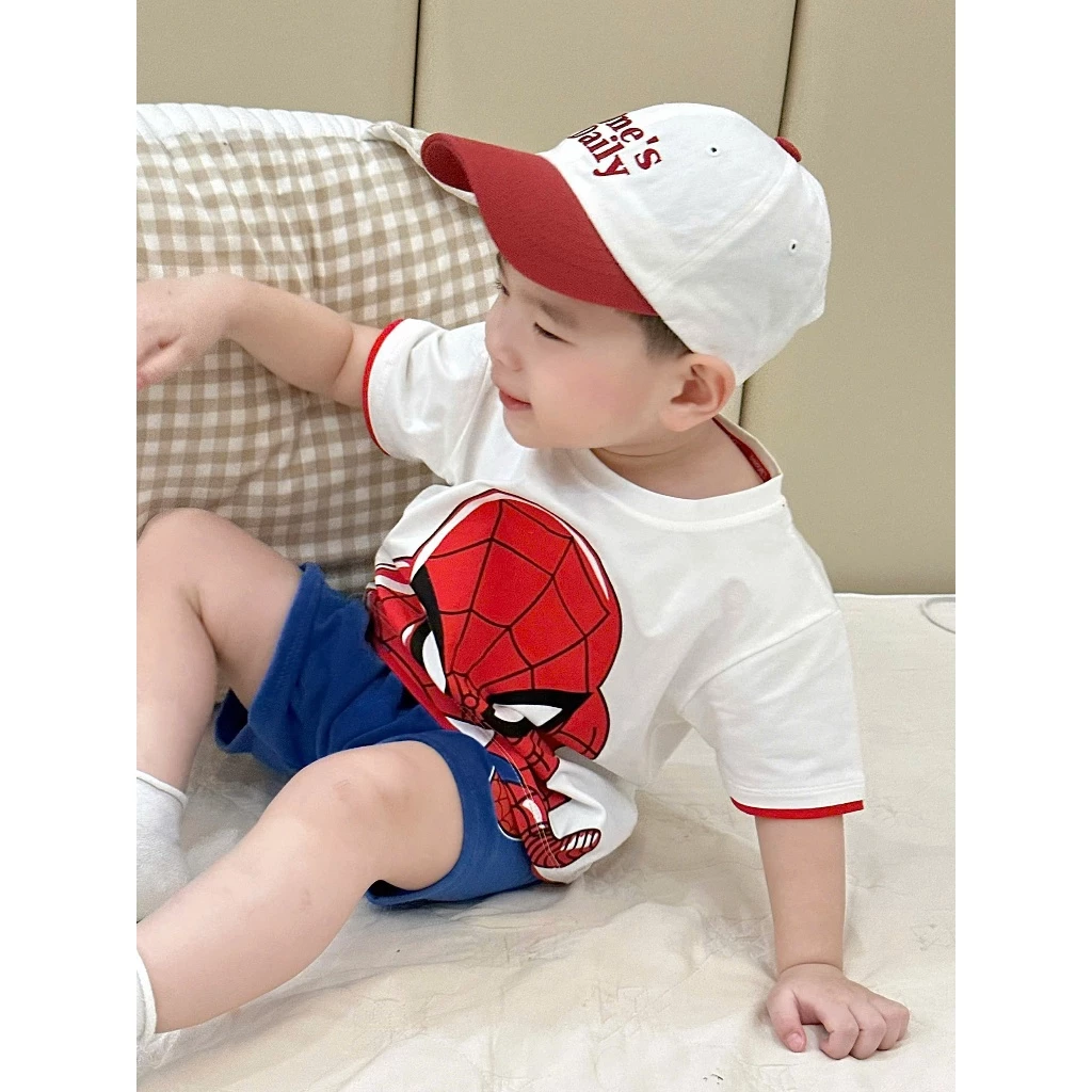 Bộ thun in hình anh hùng nhí năng động