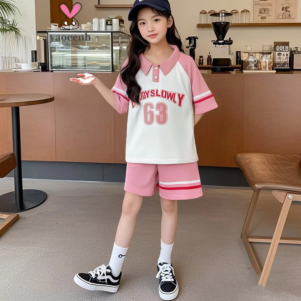 Set đồ năng động phối màu pastel cho bé gái