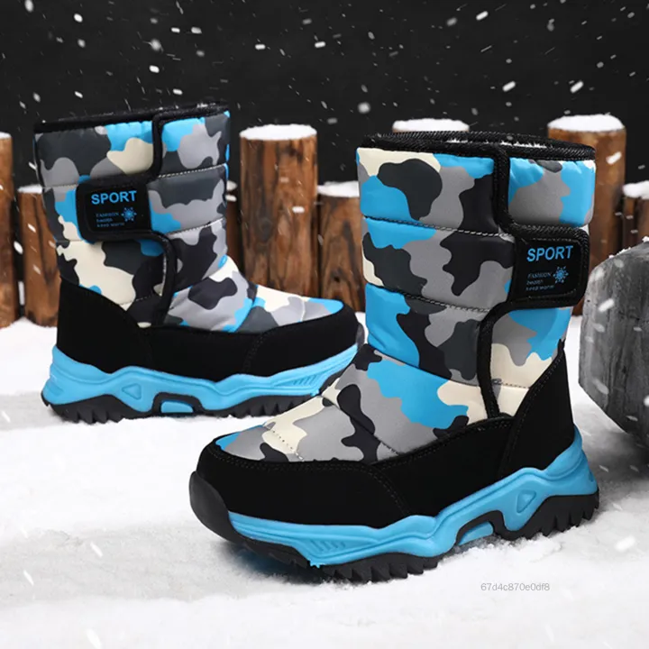 Giày Thời Trang Ayugugu Cho Bé Trai Mùa Đông Ấm Áp