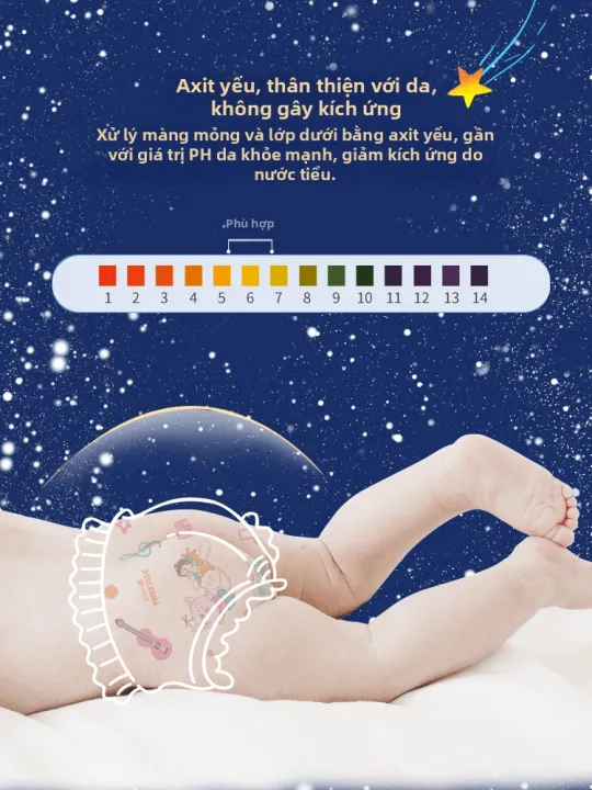 Bỉm Em Bé Siêu Mỏng Thoáng Khí pH Acid Bỉm Em Bé