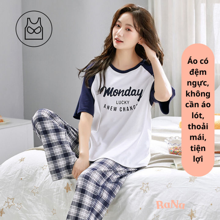 Bộ quần dài cổ tròn vải cotton mềm mại cho bé