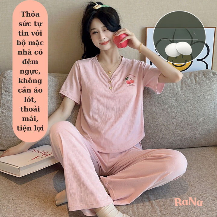 Bộ quần dài cổ tròn vải cotton mềm mại cho bé