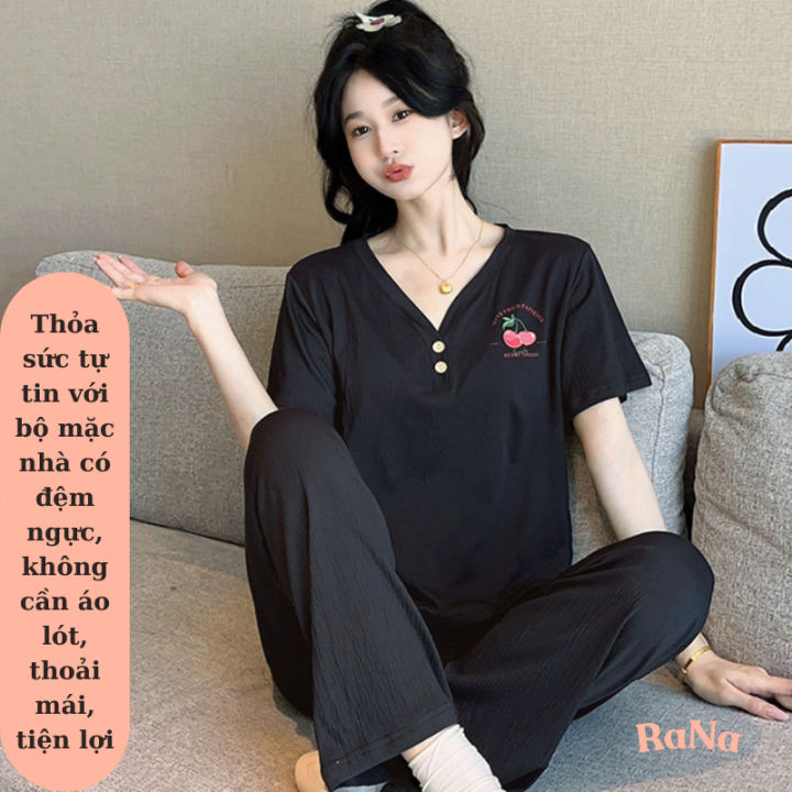 Bộ quần dài cổ tròn vải cotton mềm mại cho bé