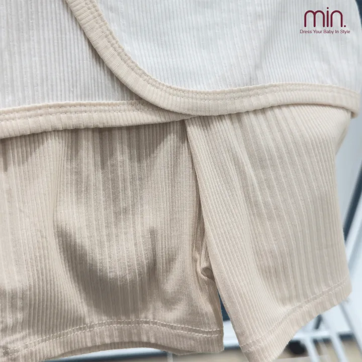 Bộ sơ sinh cộc tay cài chéo mềm mại thoáng mát Bộ Sơ Sinh Cộ