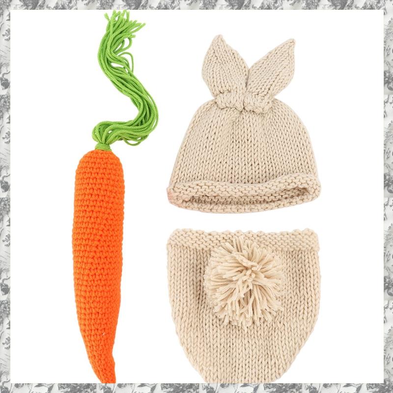 (CRTI) Newborn Baby Photography Props Infant Boy Girl Knit Photo Outfits
