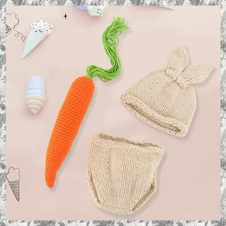 (CRTI) Newborn Baby Photography Props Infant Boy Girl Knit Photo Outfits