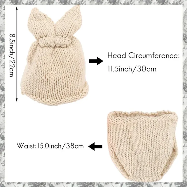 (CRTI) Newborn Baby Photography Props Infant Boy Girl Knit Photo Outfits