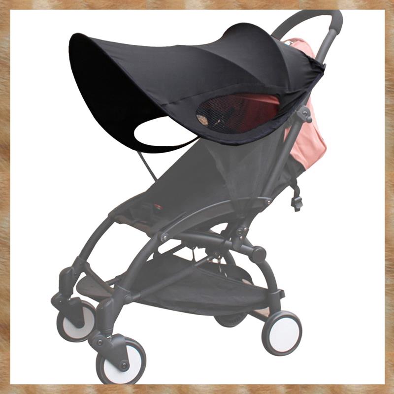 (EJVF) Upgraded version of Baby Stroller Sun Visor Carriage Sun Shade Canopy Cover for Prams Stroller Accessories Car Seat Pushchair Cap Sun Hood Black