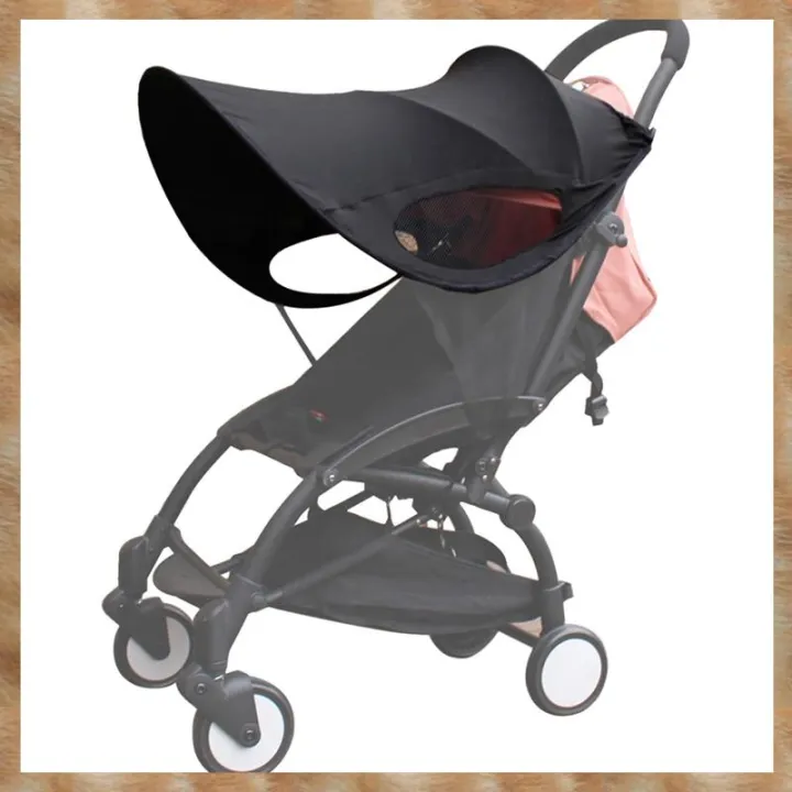 (EJVF) Upgraded version of Baby Stroller Sun Visor Carriage Sun Shade Canopy Cover for Prams Stroller Accessories Car Seat Pushchair Cap Sun Hood Black