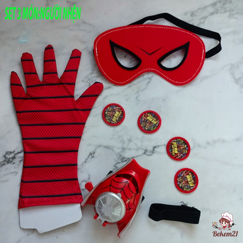 Găng tay bắn đĩa người dơi Đồ chơi găng tay người nhện Toy.Mall bắn tơ độc đáo siêu nhân nhện Spiderman cho bé đồ c