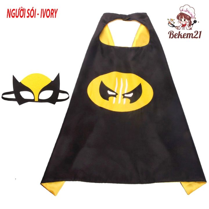 Áo thun bé trai siêu nhân người dơi kèm áo choàng Áo thun bé