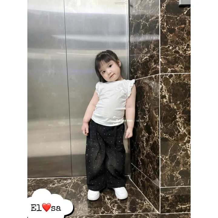 SET BÒ ĐÍNH ĐÁ ÁO THÊU Siêu Xinh cho bé 1-5 Tuổi Quần áo bé