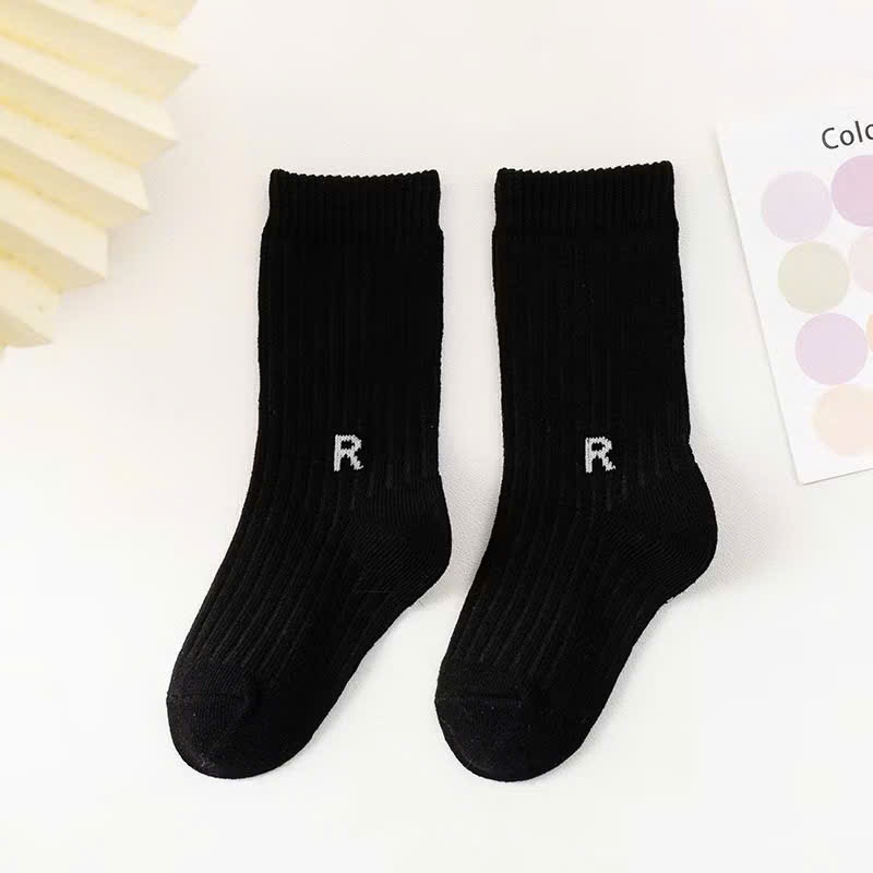 Tất chân cho bé chữ R nhiều màu đáng yêu, tất cao cổ cho bé từ 0-1 tuổi