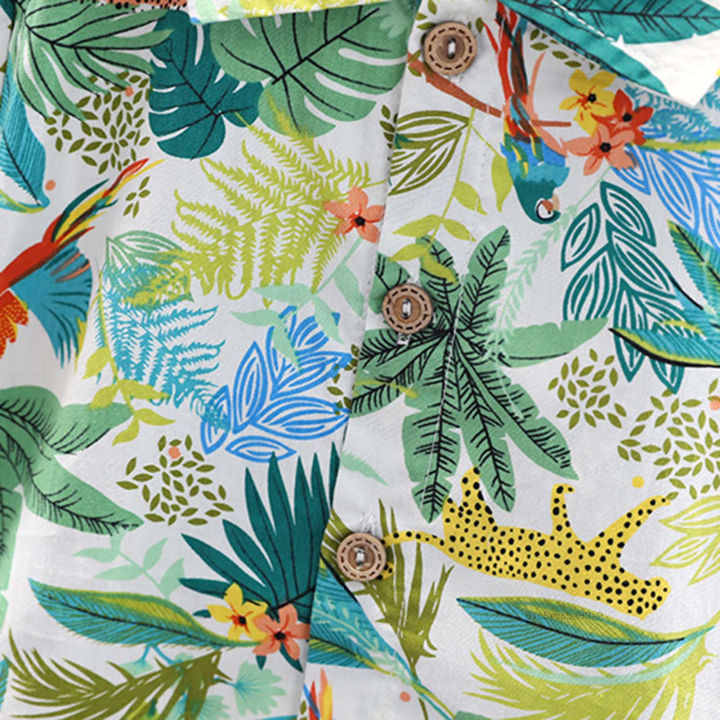 Trẻ em Quần áo cotton Mùa hè bé trai Khủng long Mô hình O-Neck T Áo sơ mi Denim Shorts 2 cái / Set Trẻ sơ sinh Bộ đồ thể thao 0-5 tuổi FK-VN