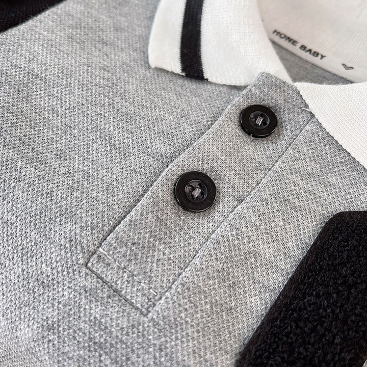 Trẻ em Quần short nam Set Thời trang Phong cách thể thao Áo sơ mi ve áo với quần short cho trang phục thời tiết nóng mùa hè FK-VN