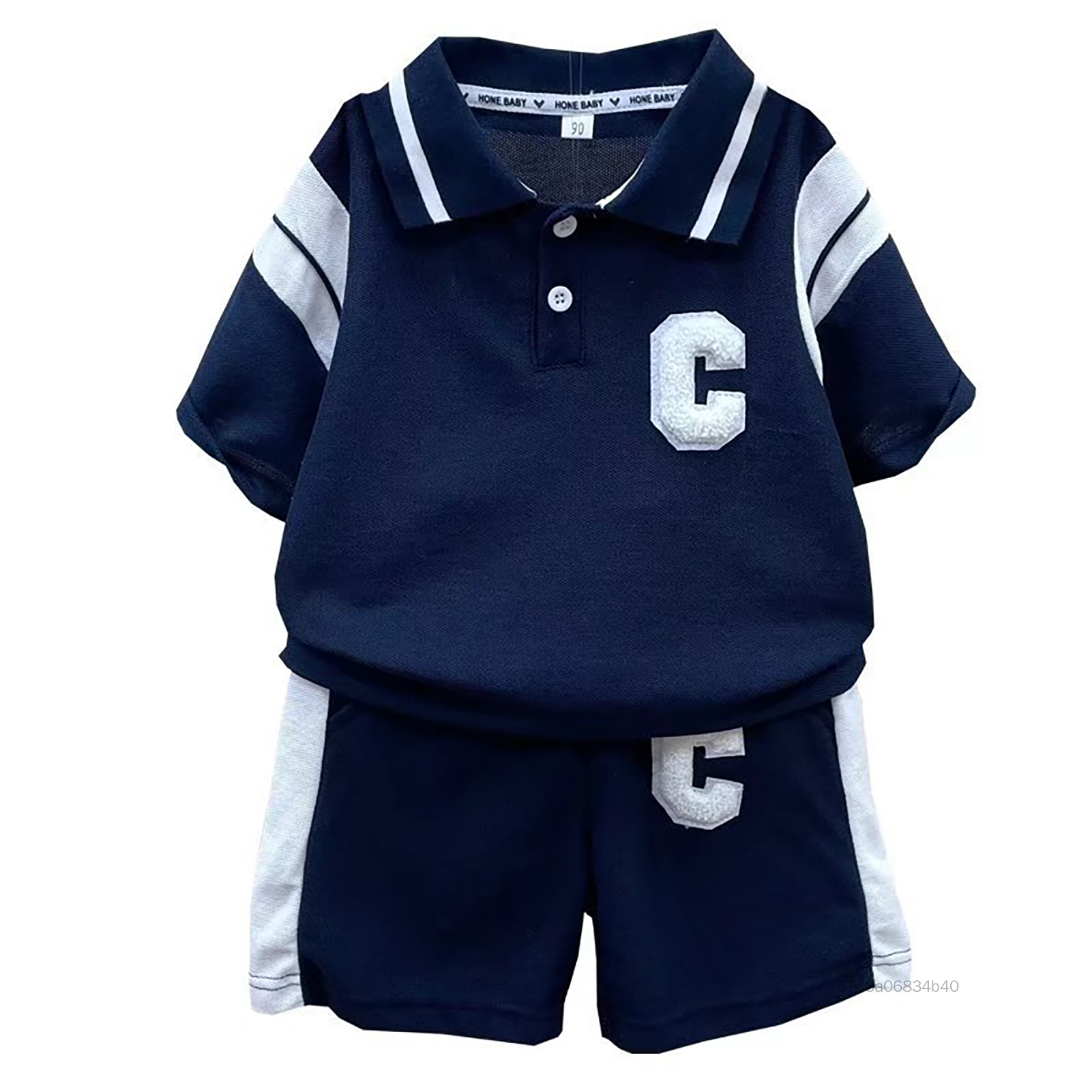 Trẻ em Quần short nam Set Thời trang Phong cách thể thao Áo sơ mi ve áo với quần short cho trang phục thời tiết nóng mùa hè MIC-VN