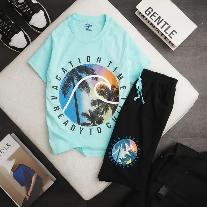 [18kg-55kg] Bộ thun cotton thoáng mát bé trai Oshkosh đại.