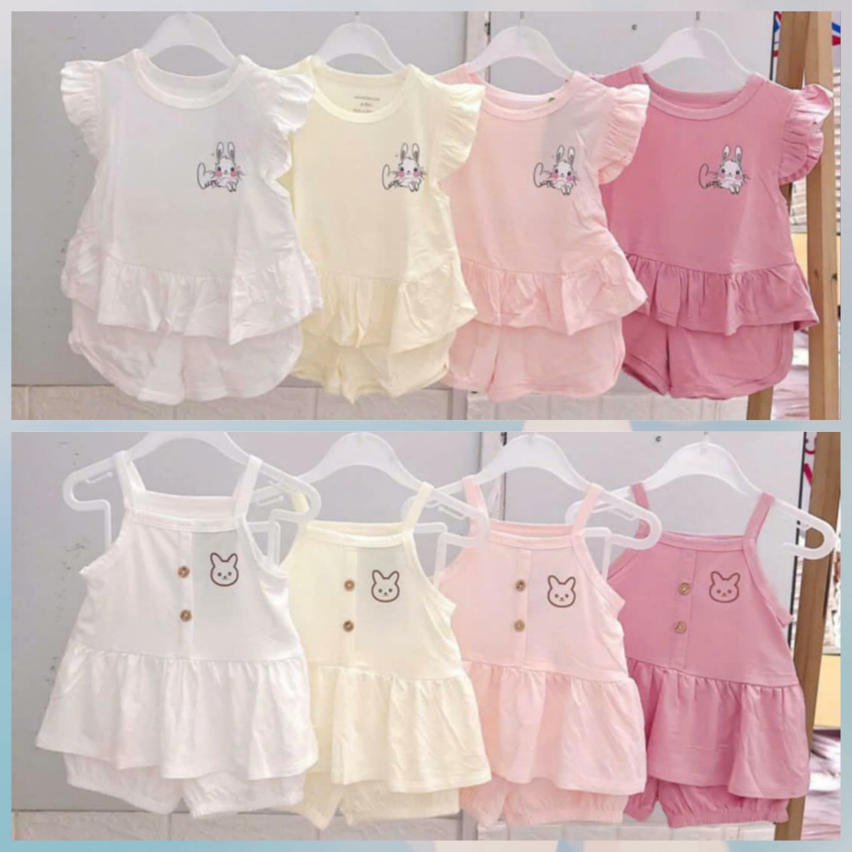 Set Đồ Hè Mát Mịn Cho Bé Gái