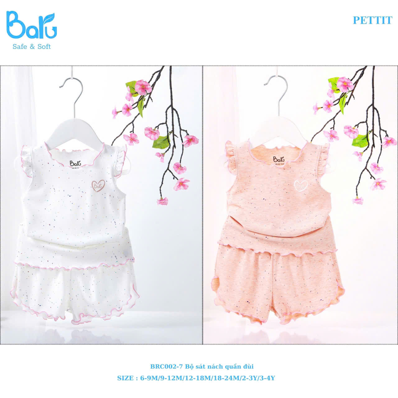 Bộ đồ sát nách mùa hè năng động cho bé yêu