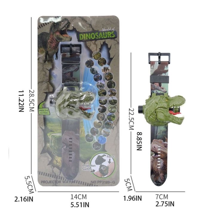 BEA BEATRICE Dễ thương Trẻ em Tyrannosaurus Rex Đồng hồ sinh viên Áo ba lỗ Điện tử Hoạt hình Đồng hồ trẻ em Đồng hồ đeo tay kỹ thuật số Đồng hồ chiếu hình khủng long