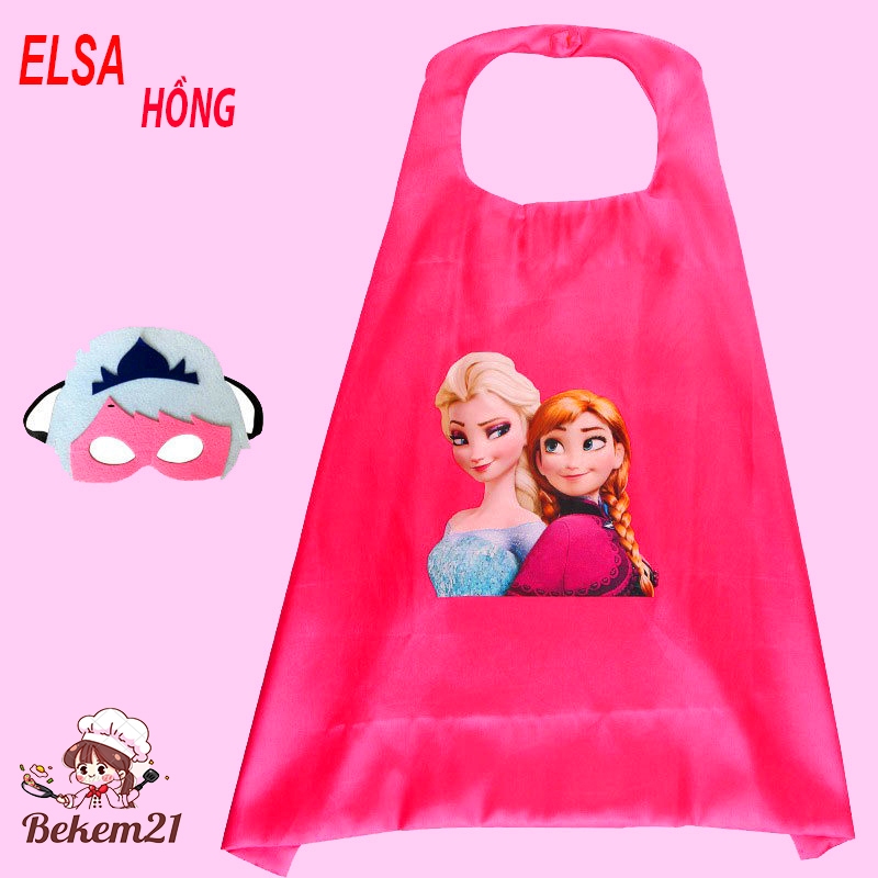 Bộ Đầm Công Chúa Tuyết Hồng Xinh Kèm Áo Choàng Lấp Lánh