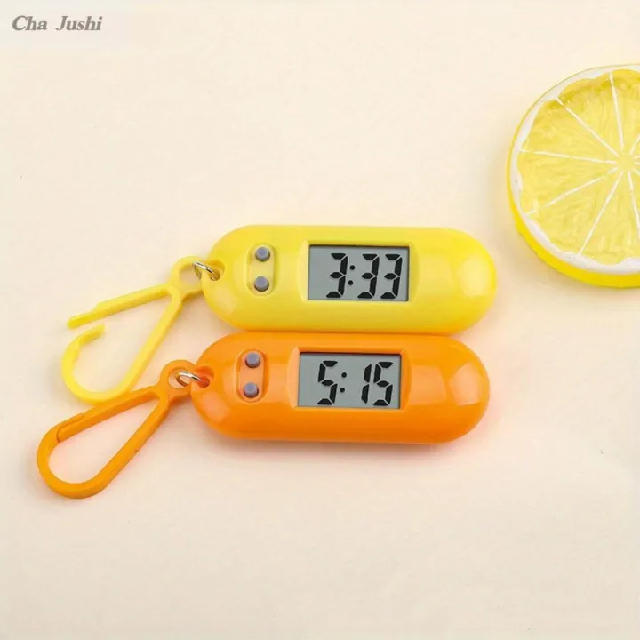 CHA Màn hình chìa khóa Móc khóa đồng hồ điện tử kỹ thuật số Bảng hiển thị thời gian Đồng hồ hình bầu dục Móc khóa đồng hồ điện tử Đồng hồ đeo tay Di động Đồng hồ kỹ thuật số LED Mini Sinh viên