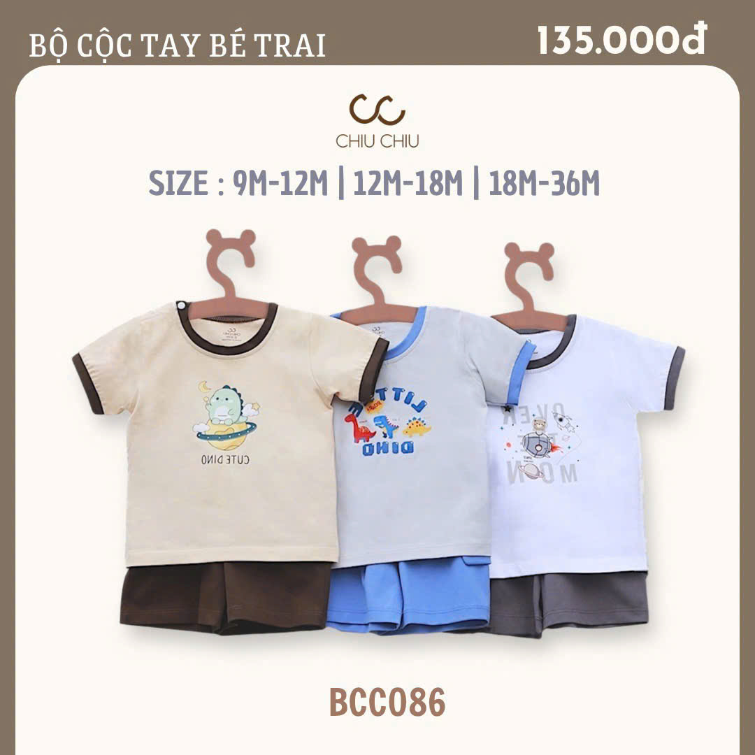 Bộ đồ mùa hè năng động cho bé trai Chiu Chiu