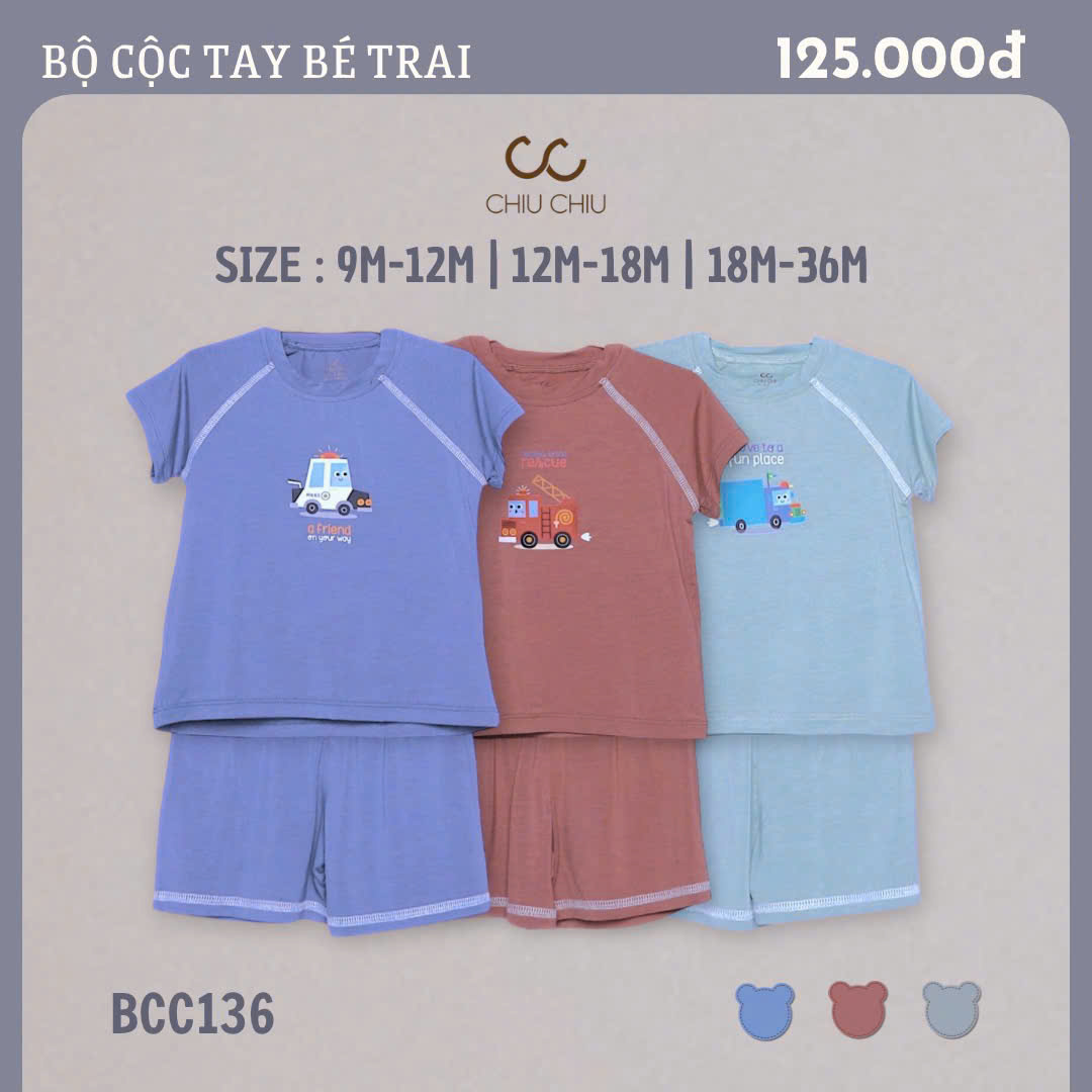 Bộ đồ mùa hè năng động Chiu Chiu cho bé trai