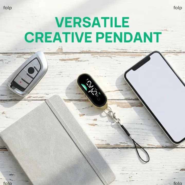 [COD] folp Dễ Thương Nhỏ Dây Buộc Đồng Hồ Mặt Dây Chuyền Sáng Điện Tử Hiển Thị Thời Gian Cho Du Lịch Trường Học Hoặc Sử Dụng Hàng Ngày