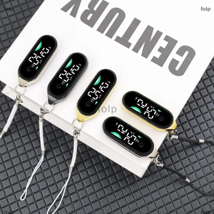 [COD] folp Dễ Thương Nhỏ Dây Buộc Đồng Hồ Mặt Dây Chuyền Sáng Điện Tử Hiển Thị Thời Gian Cho Du Lịch Trường Học Hoặc Sử Dụng Hàng Ngày