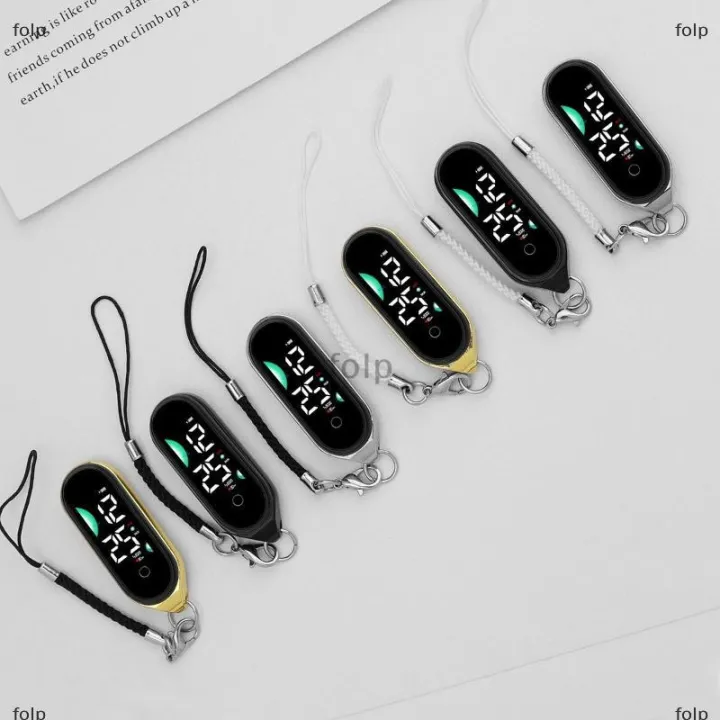 [COD] folp Dễ Thương Nhỏ Dây Buộc Đồng Hồ Mặt Dây Chuyền Sáng Điện Tử Hiển Thị Thời Gian Cho Du Lịch Trường Học Hoặc Sử Dụng Hàng Ngày