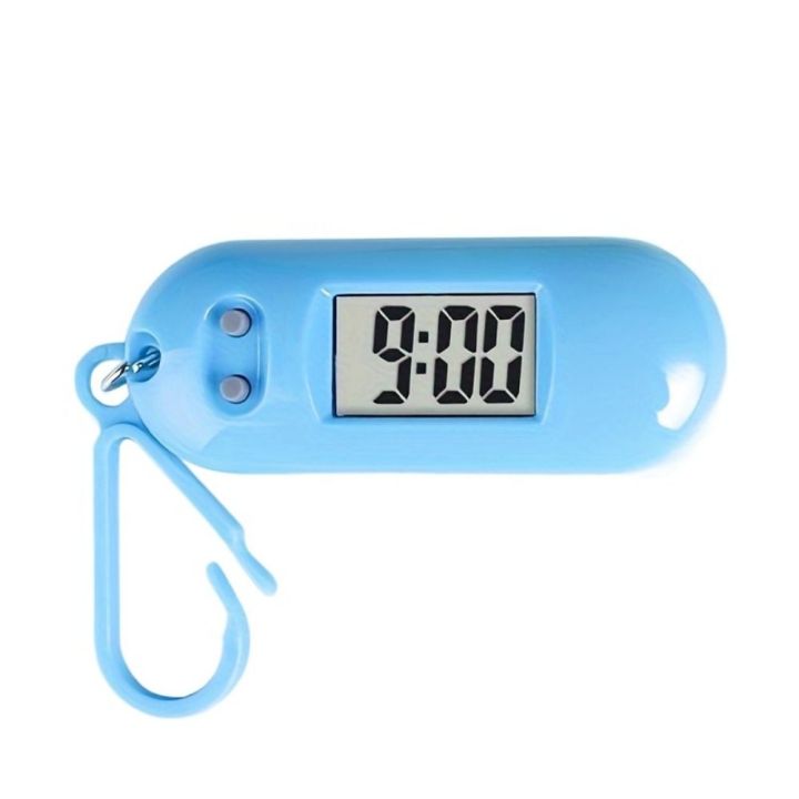 DSFZC Màn hình chìa khóa Móc khóa đồng hồ điện tử kỹ thuật số Bảng hiển thị thời gian Đồng hồ hình bầu dục Móc khóa đồng hồ điện tử Đồng hồ đeo tay Nhỏ Đồng hồ kỹ thuật số LED Mini Sinh viên