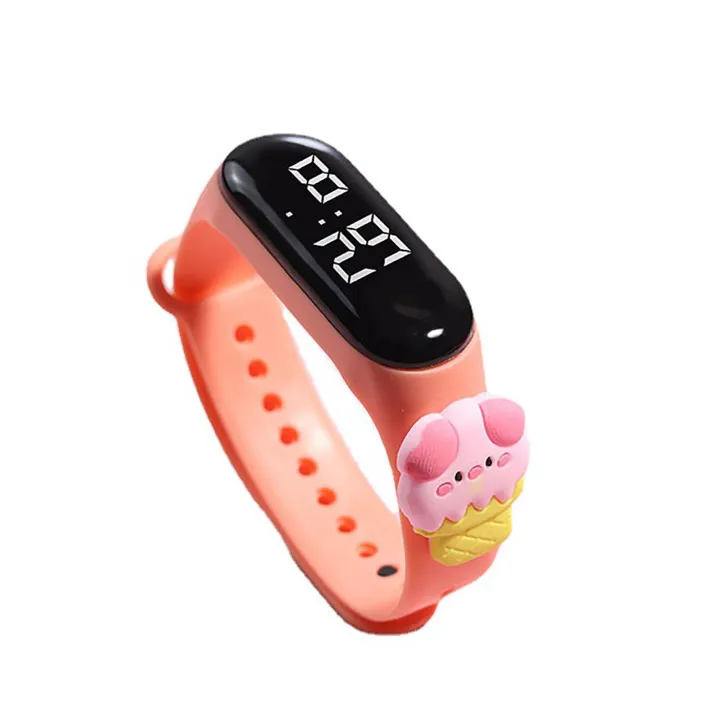 Edena Đồng hồ đeo tay trẻ em họa tiết hoạt hình phong cách dễ thương mặc hàng ngày không thấm nước lịch tự động đồng hồ đeo tay cho trẻ em hữu ích Đồng hồ đeo tay không thấm nước