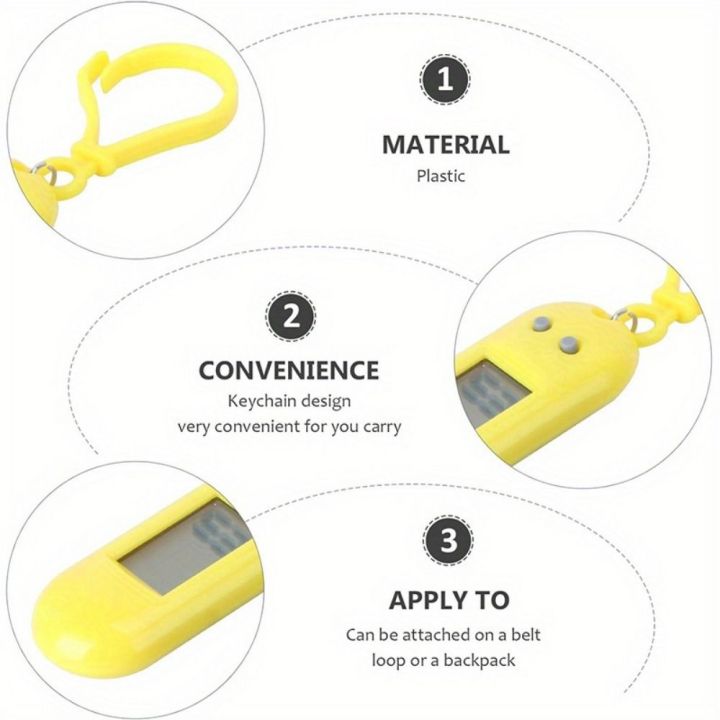 EODKUS Màn hình chìa khóa Móc khóa đồng hồ điện tử kỹ thuật số Bảng hiển thị thời gian Đồng hồ hình bầu dục Móc khóa đồng hồ điện tử Đồng hồ đeo tay ABS Đồng hồ kỹ thuật số LED Mini Sinh viên