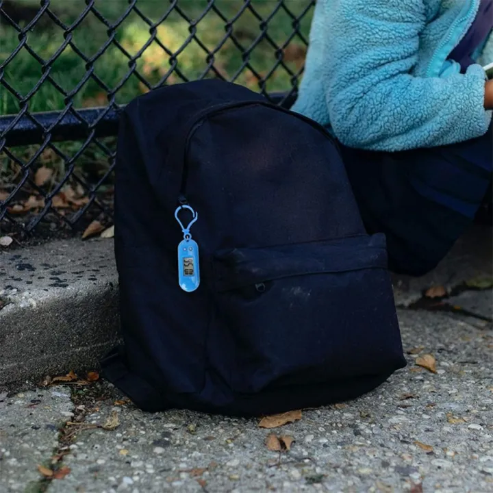 ETUALE Màn hình chìa khóa Móc khóa đồng hồ điện tử kỹ thuật số Bảng hiển thị thời gian Đồng hồ hình bầu dục Đồng hồ kỹ thuật số LED Mini Đồng hồ học tập bỏ túi ABS Móc khóa đồng hồ điện tử Sinh viên