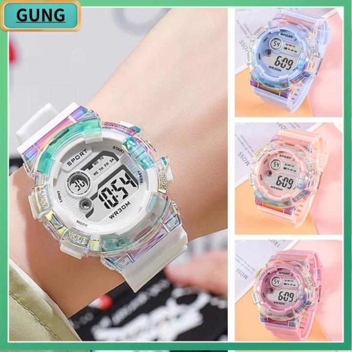 G Chống thấm nước Đồng hồ thể thao trẻ em Chức năng đồng hồ báo thức Đèn ngủ Đồng hồ thể thao Đa chức năng  số phát sáng Đồng hồ đeo tay điện tử Bé trai Bé gái