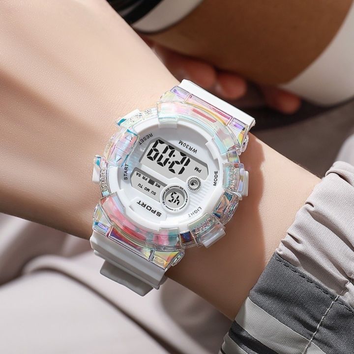 G Chống thấm nước Đồng hồ thể thao trẻ em Chức năng đồng hồ báo thức Đèn ngủ Đồng hồ thể thao Đa chức năng  số phát sáng Đồng hồ đeo tay điện tử Bé trai Bé gái