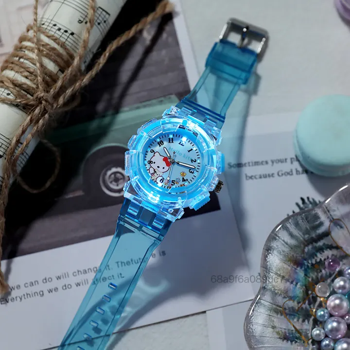 Glow cổ tay xem trẻ em xem phim hoạt hình dễ thương xem trẻ em 3D Nhựa kỹ thuật số ON-VN