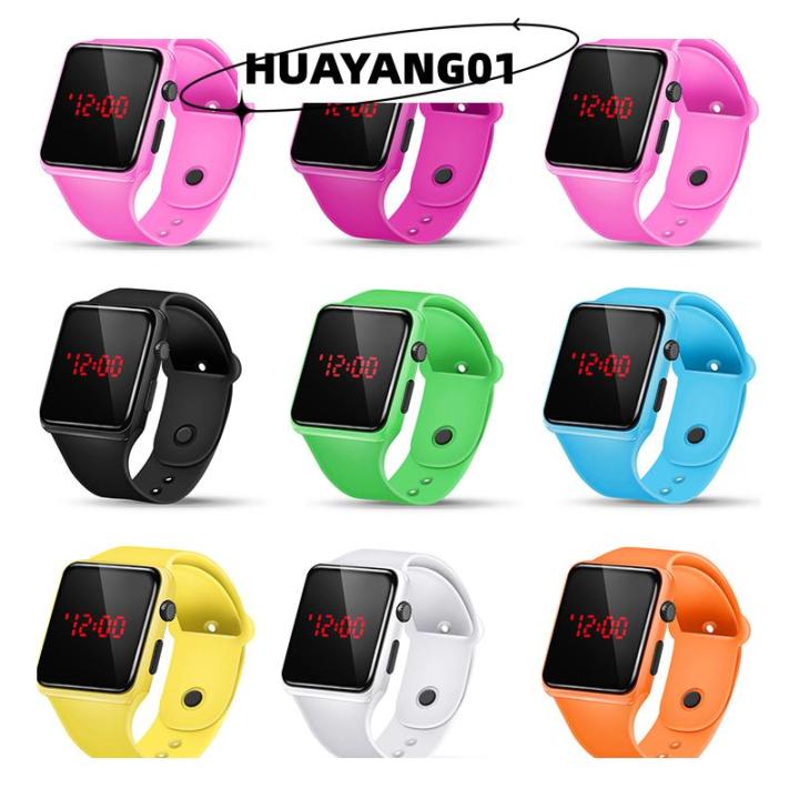 HUAYANG01 [2023 new HOT FASHION] Trẻ em gái kỹ thuật số trẻ em đồng hồ cho bé trai dẫn không thấm nước Silicone đồng hồ quà tặng