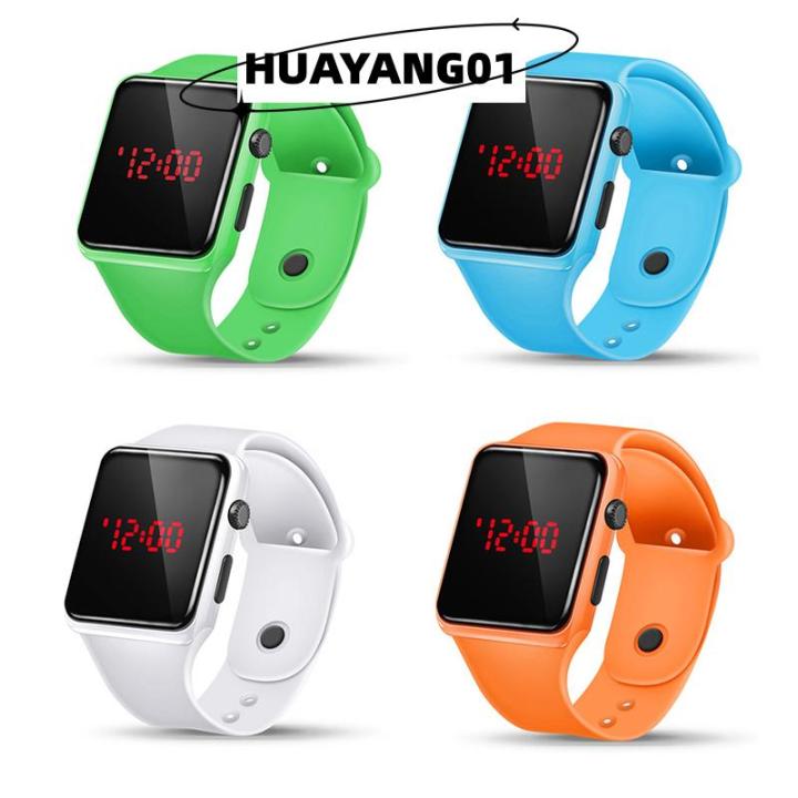 HUAYANG01 [2023 new HOT FASHION] Trẻ em gái kỹ thuật số trẻ em đồng hồ cho bé trai dẫn không thấm nước Silicone đồng hồ quà tặng