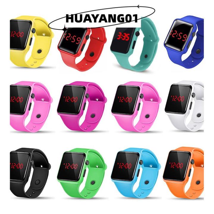 HUAYANG01 [2023 new HOT FASHION] Trẻ em gái kỹ thuật số trẻ em đồng hồ cho bé trai dẫn không thấm nước Silicone đồng hồ quà tặng