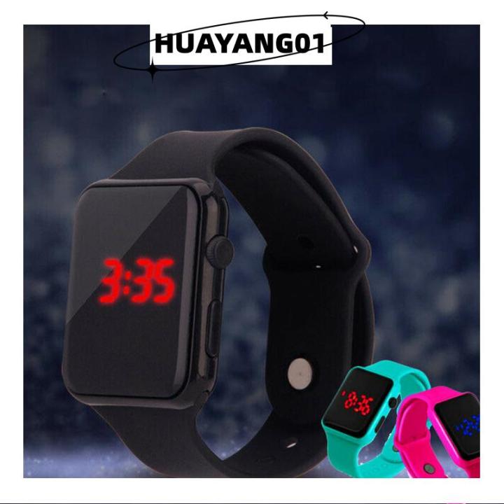 HUAYANG01 [2023 new HOT FASHION] Trẻ em gái kỹ thuật số trẻ em đồng hồ cho bé trai dẫn không thấm nước Silicone đồng hồ quà tặng
