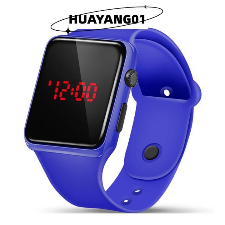 HUAYANG01 [2023 new HOT FASHION] Trẻ em gái kỹ thuật số trẻ em đồng hồ cho bé trai dẫn không thấm nước Silicone đồng hồ quà tặng